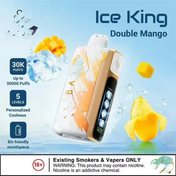 ELF BAR ICE KING DISPOSABLE VAPE 30000 PUFFS Double Mango Flavor