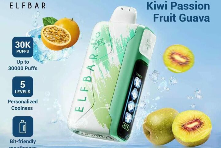 ELF BAR ICE KING DISPOSABLE VAPE 30000 PUFFS Kiwi Passion Fruit Guava Flavor