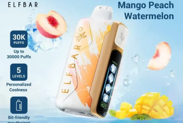 ELF BAR ICE KING DISPOSABLE VAPE 30000 PUFFS Mango Peach Watermelon Flavor