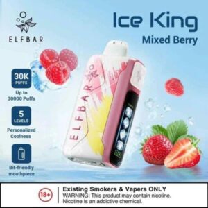 ELF BAR ICE KING DISPOSABLE VAPE 30000 PUFFS Mixed Berry Flavor