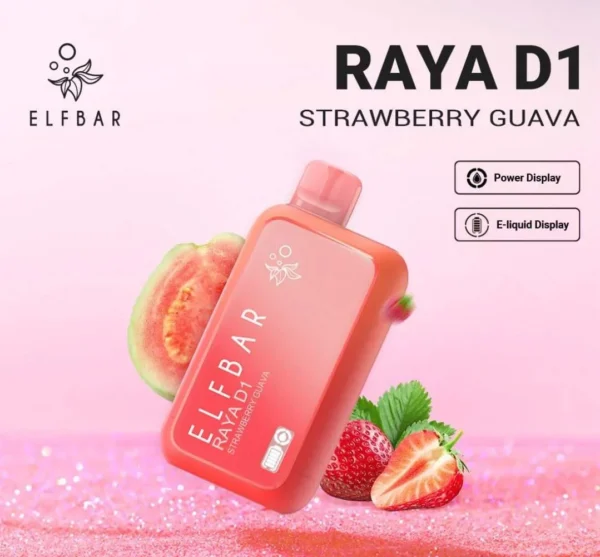 ELF BAR RAYA D1 13000 Puffs – Strawberry Guava Disposable Vape