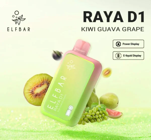 ELF BAR RAYA D1 13000 Puffs – Kiwi Guava Grape Disposable Vape
