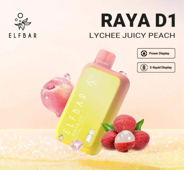 ELF BAR RAYA D1 13000 Puffs – Lychee Juicy Peach Disposable Vape