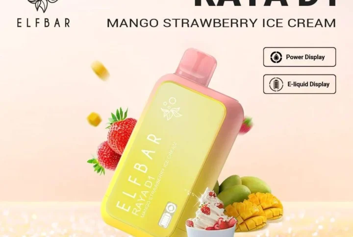 ELF BAR RAYA D1 13000 Puffs – Mango Strawberry Ice Cream Disposable Vape