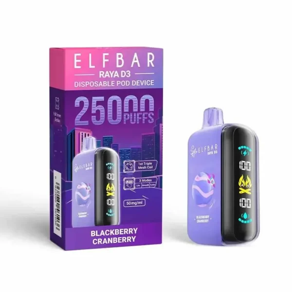 Elf Bar Raya D3 25000 Puffs Blackberry Cranberry