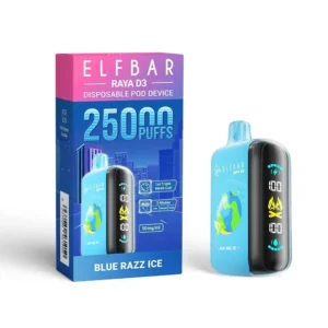 Elf Bar Raya D3 25000 Puffs Strawberry Blue Razz Ice