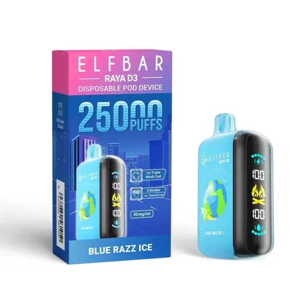 Elf Bar Raya D3 25000 Puffs Blue Razz Ice
