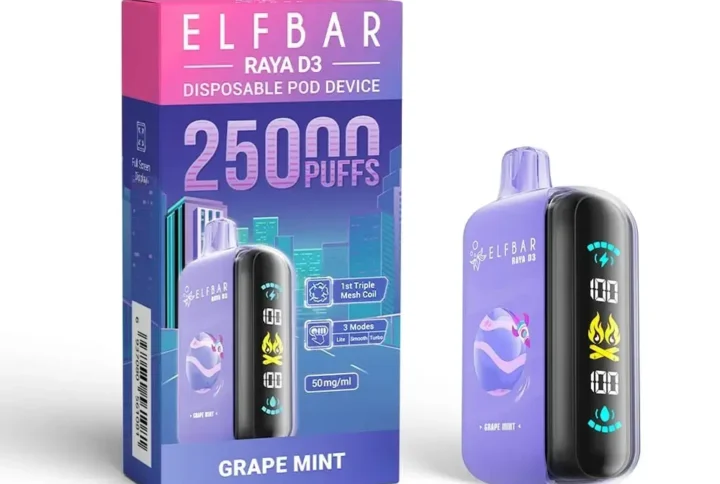 Elf Bar Raya D3 25000 Puffs Grape Mint