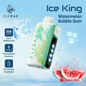 ELF BAR ICE KING DISPOSABLE VAPE 30000 PUFFS Watermelon Bubblegum