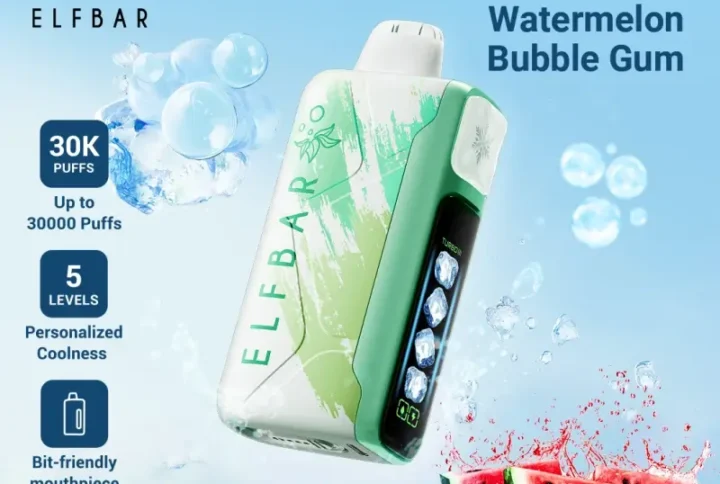 ELF BAR ICE KING DISPOSABLE VAPE 30000 PUFFS Watermelon Bubblegum