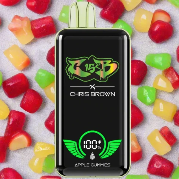 Chris Brown Apple Gummies Vape – 15K Puff Disposable