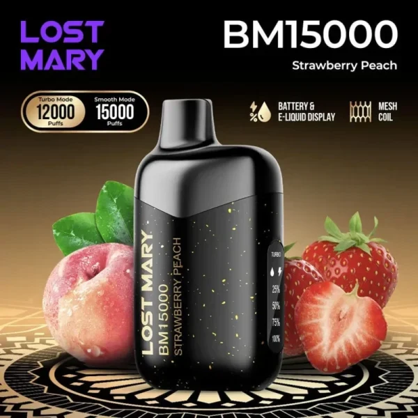 Lost Mary Strawberry Peach BM 15000 Vape