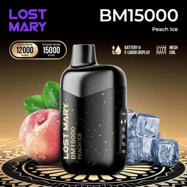 Lost Mary Peach Ice BM 15000 | 15k Puffs Disposable Vape