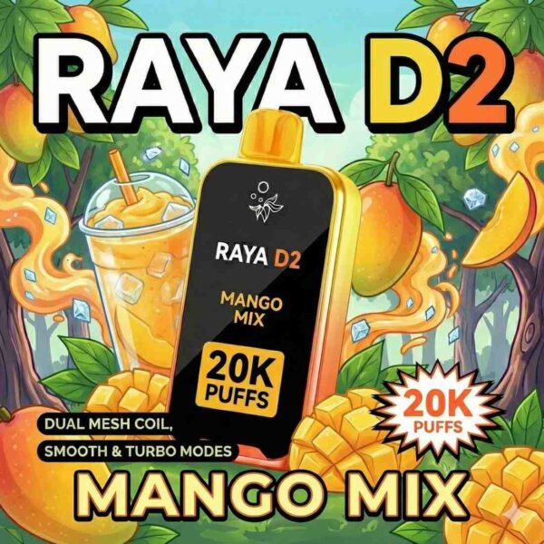 Raya D2 Mango Mix Elfbar 20K Puffs | 20k Puffs Disposable