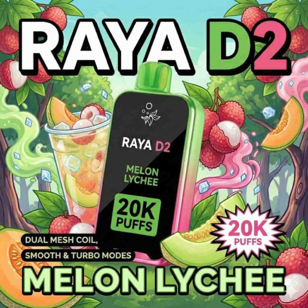 Raya D2 Melon Lychee Elfbar 20K Puffs | 20,000 Puffs Vape