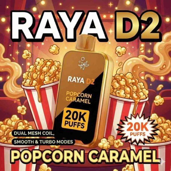 Raya D2 Popcorn Caramel Elfbar 20K Puffs | 20k Puffs Vape